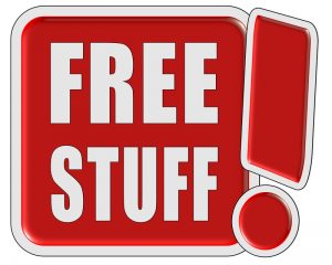 !-Schild rot quad FREE STUFF