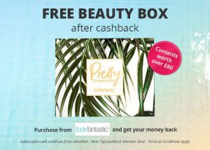 Free Beauty Box after cashback